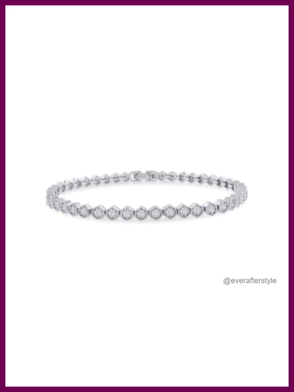 Honeycomb Tennis Bracelet Women 18K Gold Plated 1.26 CT Moissanite